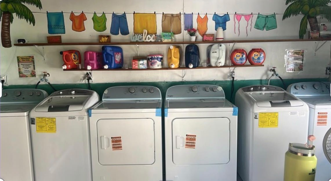 Mel's Laundry Mat Backdrop 4